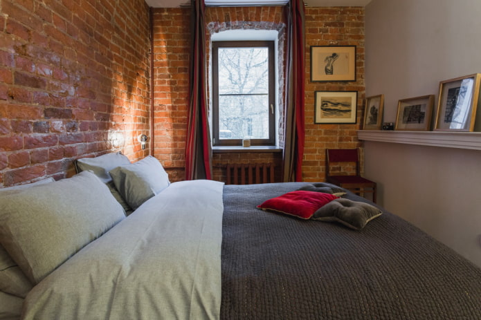 Loft-style bedroom
