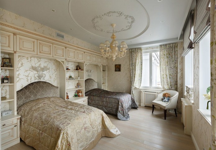 classic interior for two girls