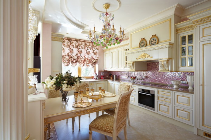 kitchen in rococo style