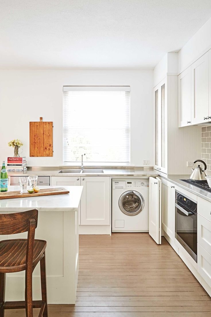 washing machine in the kitchen