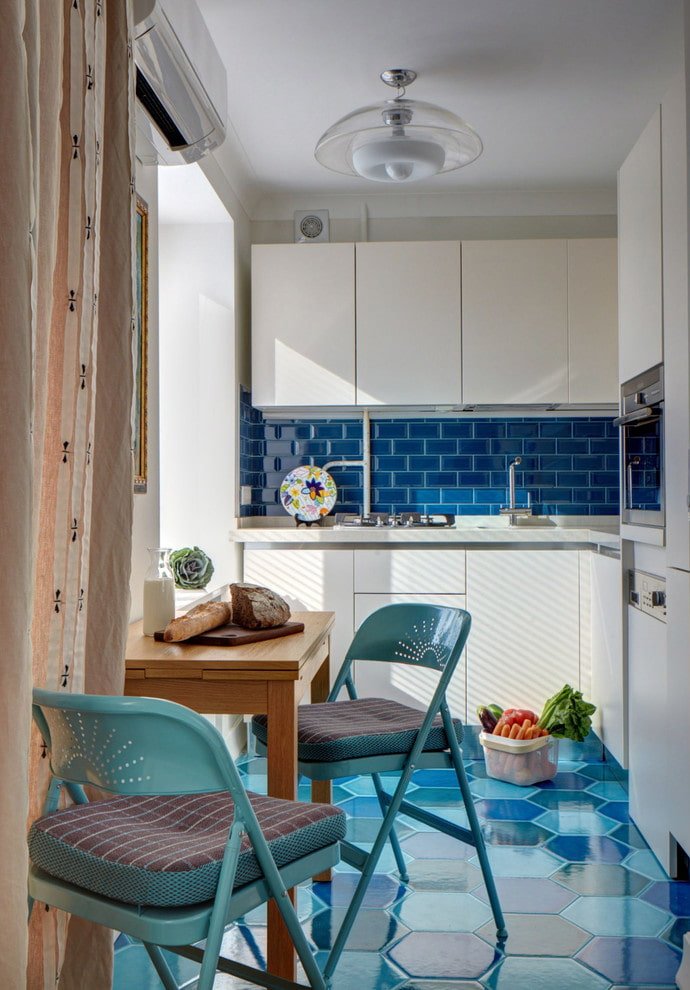 transformer table in a bright kitchen