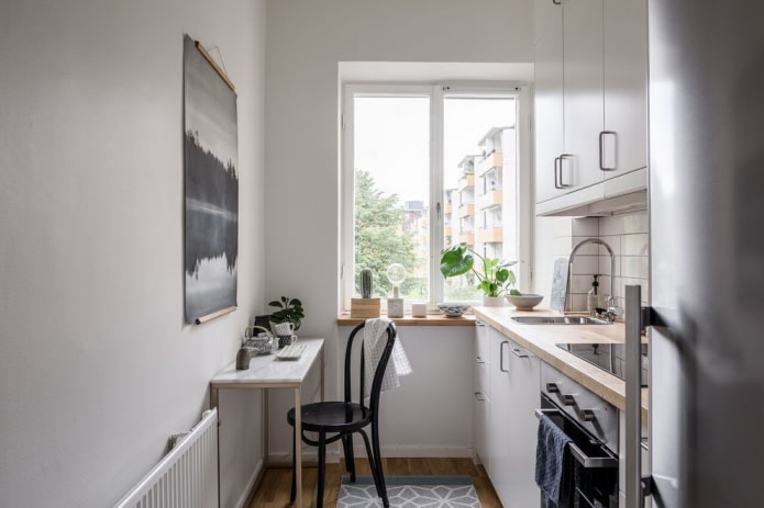 Narrow rectangular table