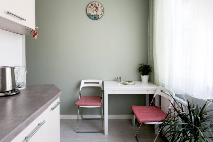 table in the corner