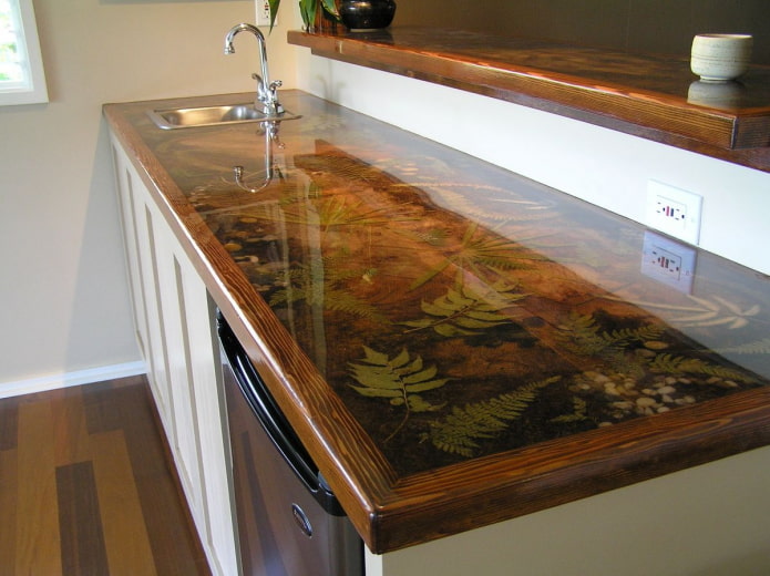 Tabletop with herbarium