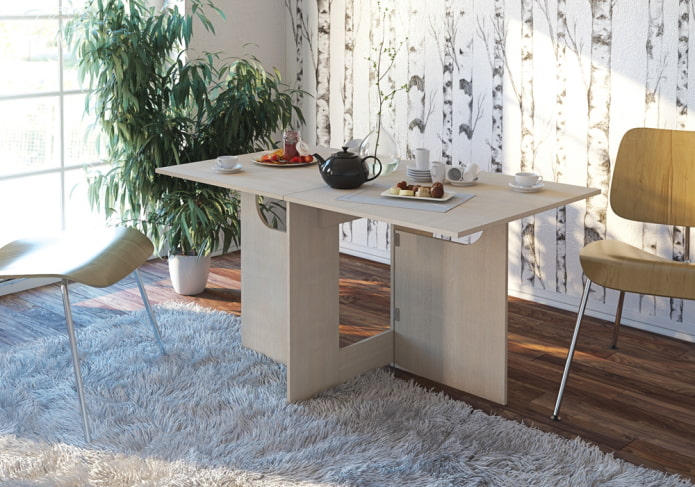 a dining table in the interior