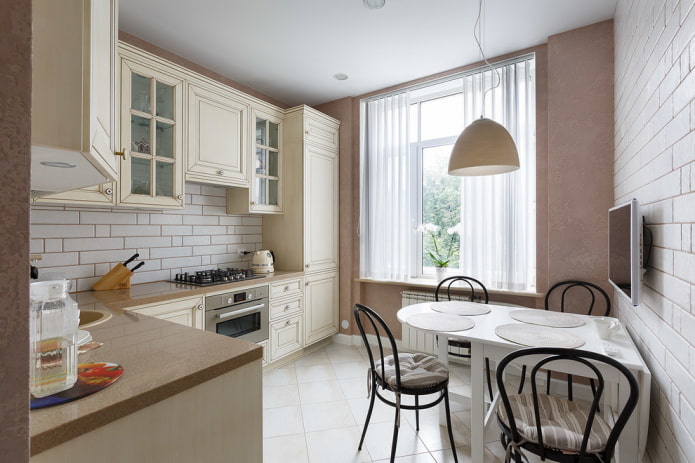 book-style desk in the kitchen interior