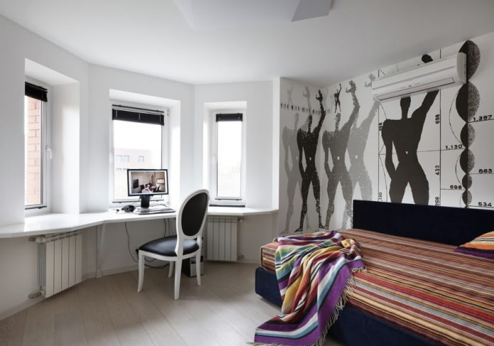 window sill turning into a table in a modern style