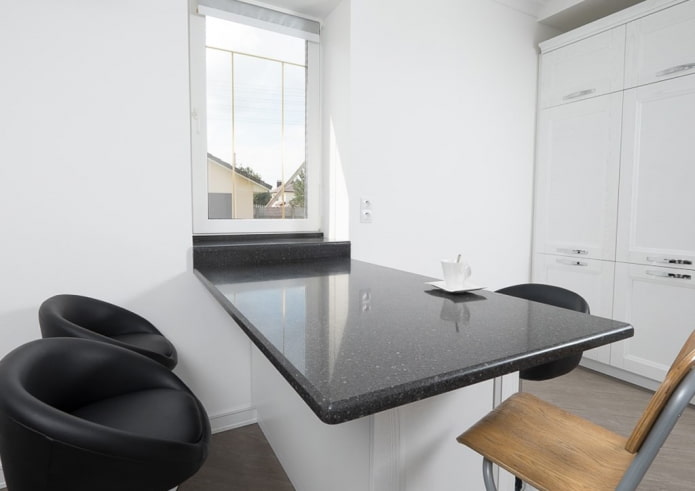 window sill turning into a bar table