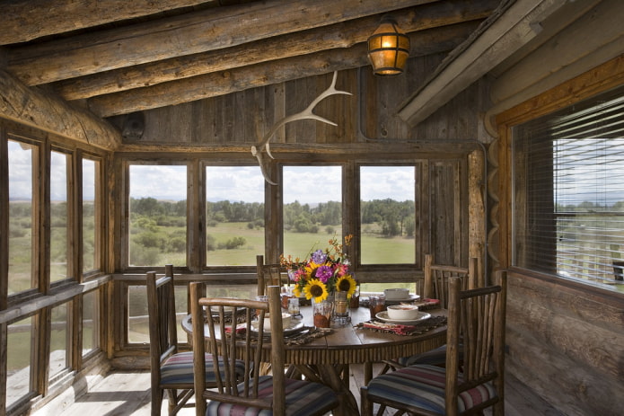 table at the dacha