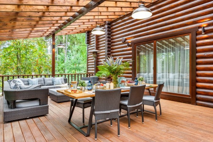 table at the dacha