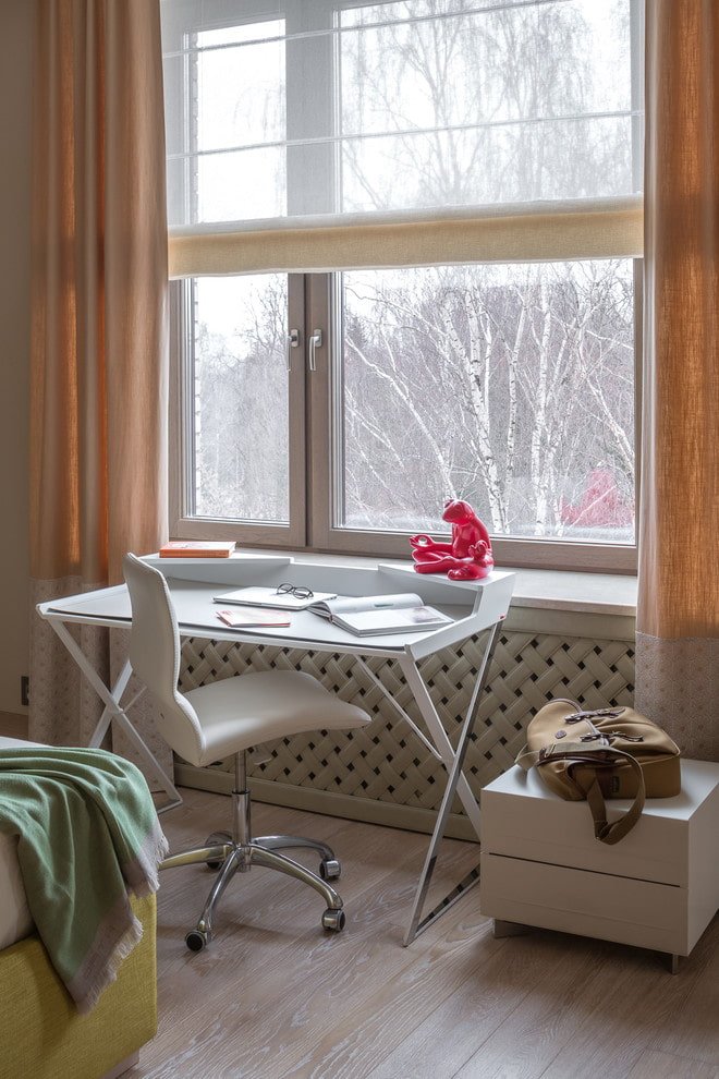 table in the bedroom