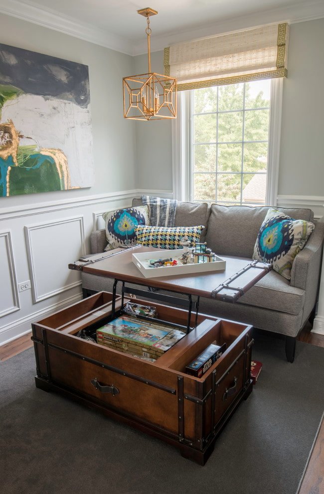 table stylized as an antique chest
