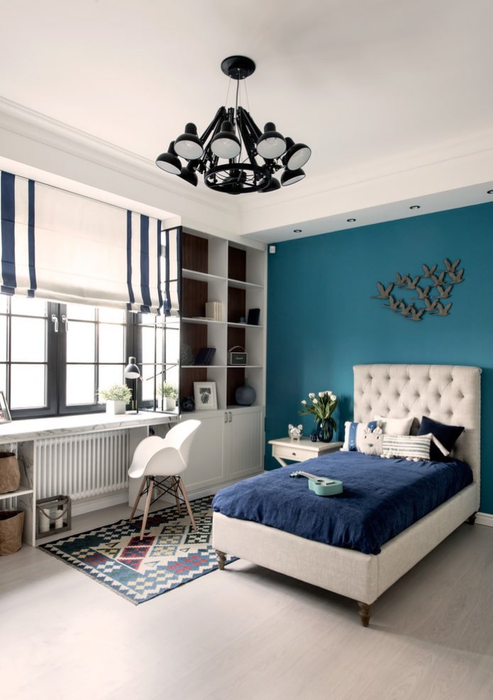 built-in tabletop instead of a window sill