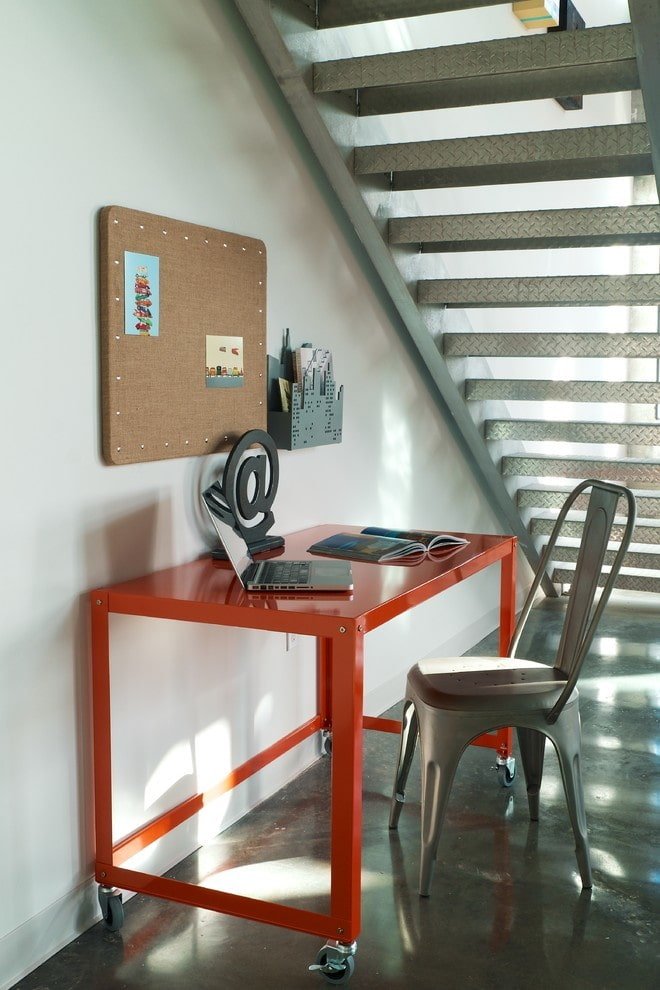 computer desk in a loft style interior