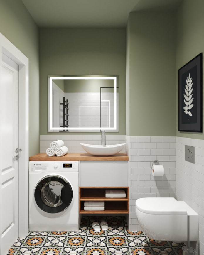 Mirror and sink