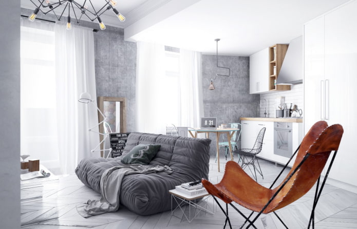 studio interior in industrial style