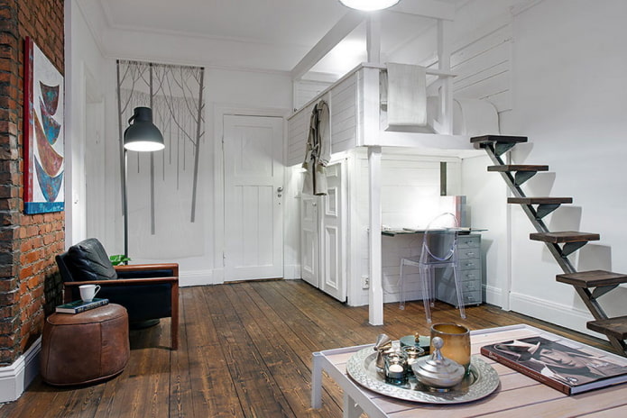 studio finishing in industrial style