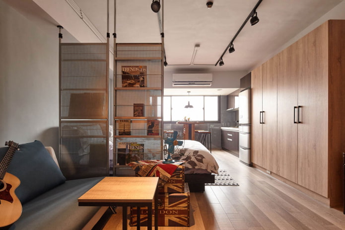 studio decoration in industrial style