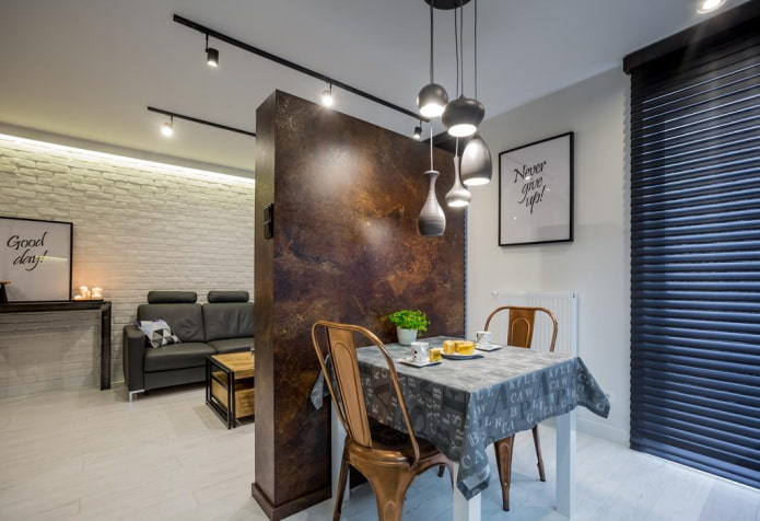 lighting in a studio in an industrial style