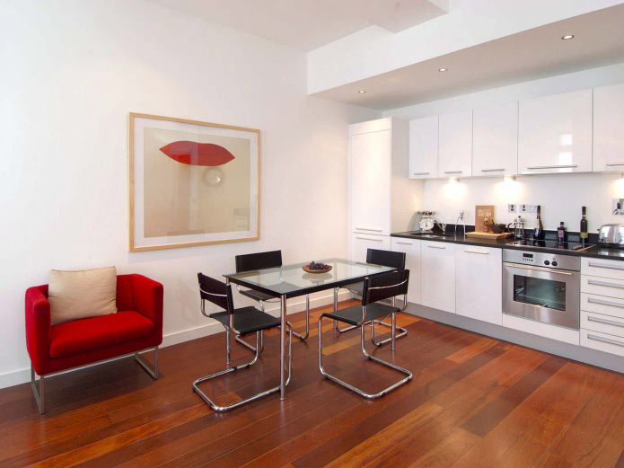 chair in the kitchen interior