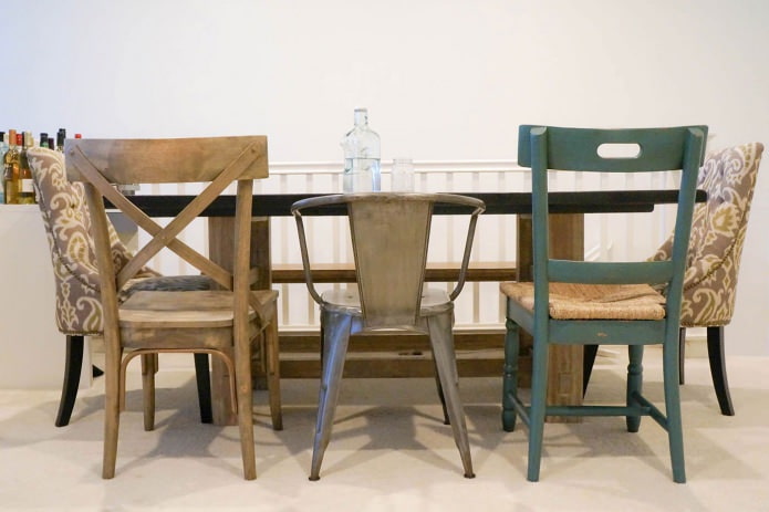 different chairs in the interior
