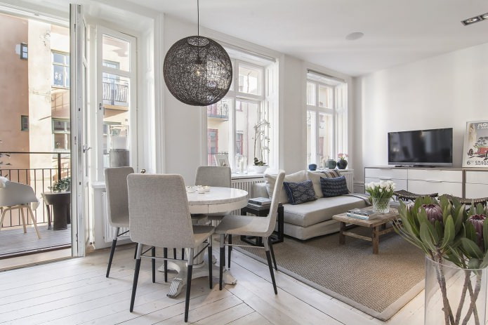Chairs in the living room interior
