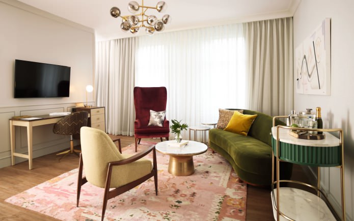 Chairs in the living room interior
