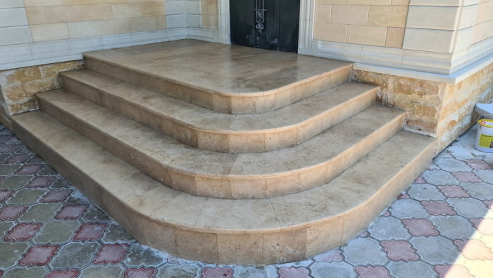 travertine porch