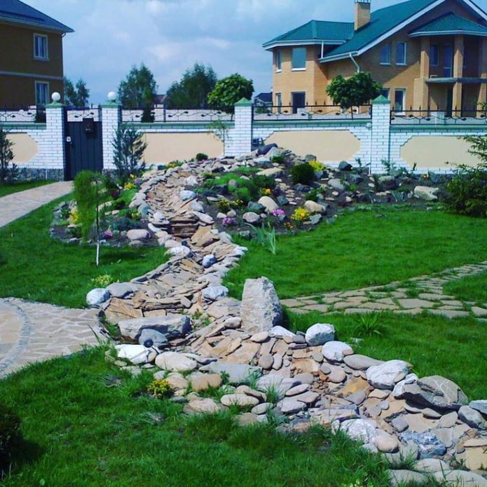 stone stream on the site