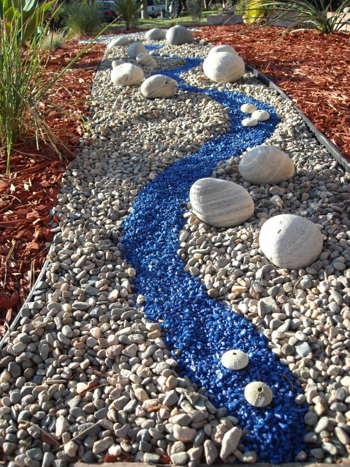 colored dry stream