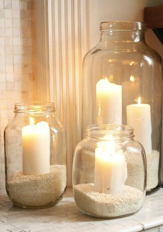 Jars with sand