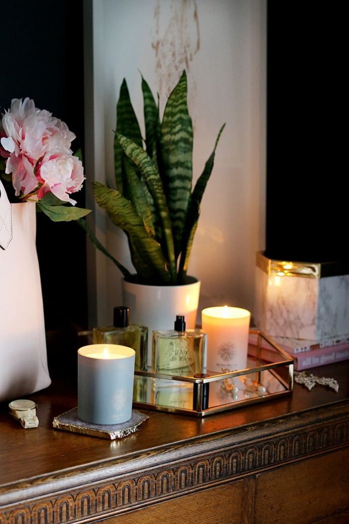 Candles on the dresser