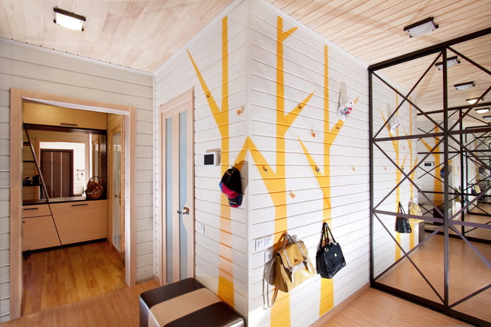 hallway finishing with clapboard