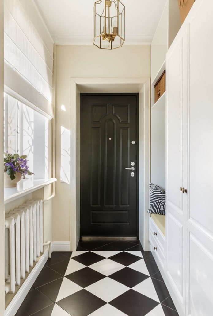 floor tiles in the hallway