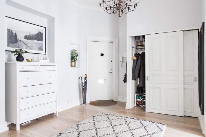 spacious white hallway