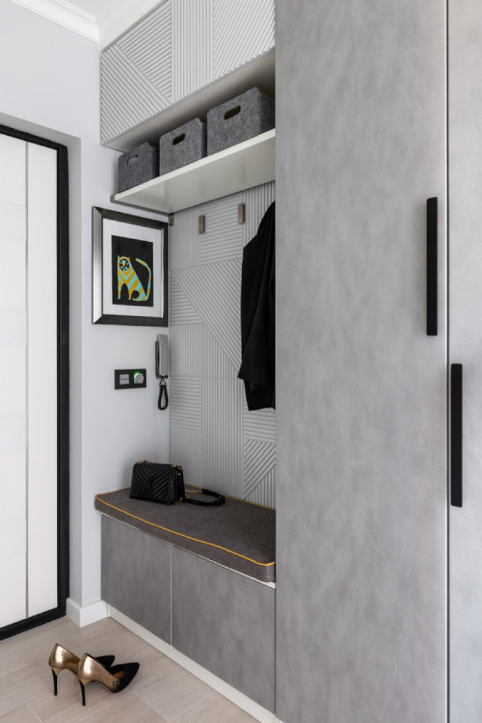gray furniture in the interior