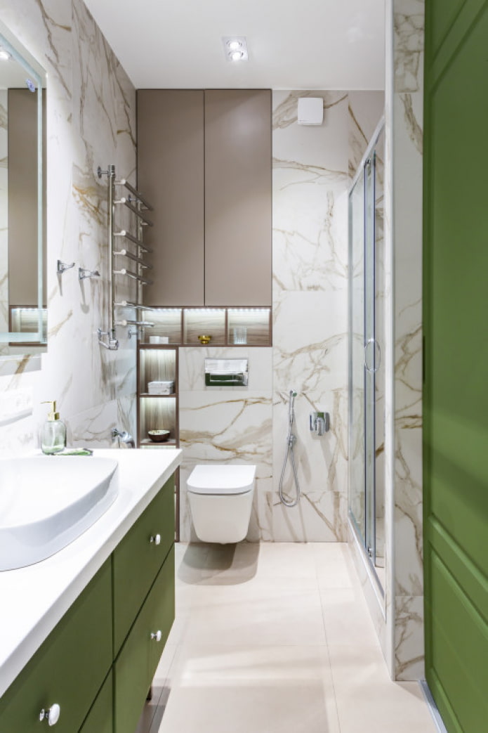 green color in the interior