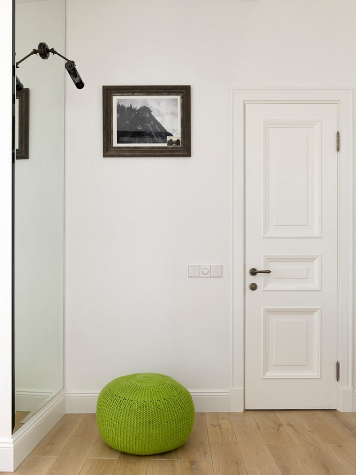 light-colored doors in combination with light walls