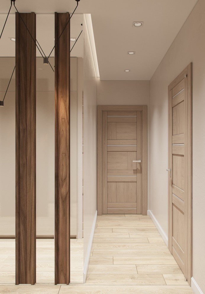 Monochromatic combination of doors and laminate