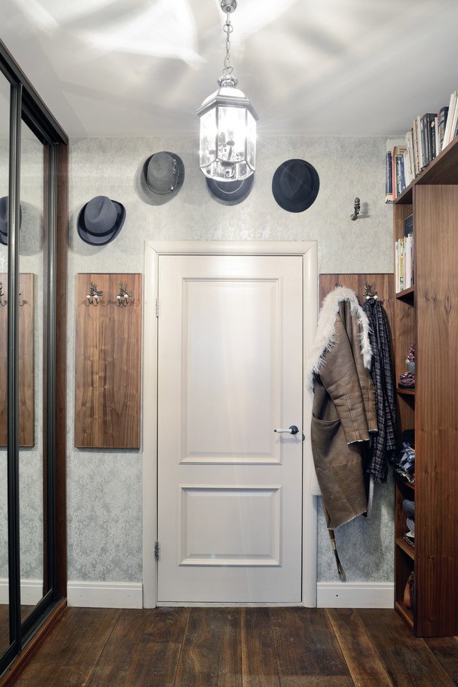 light-colored doors in combination with dark floor