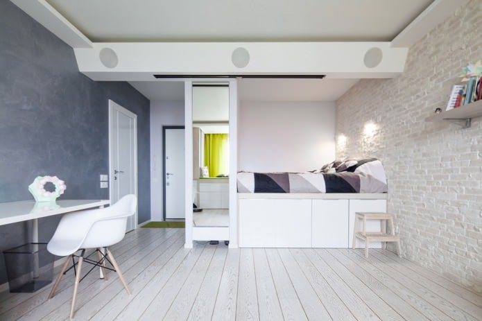 White doors and light flooring