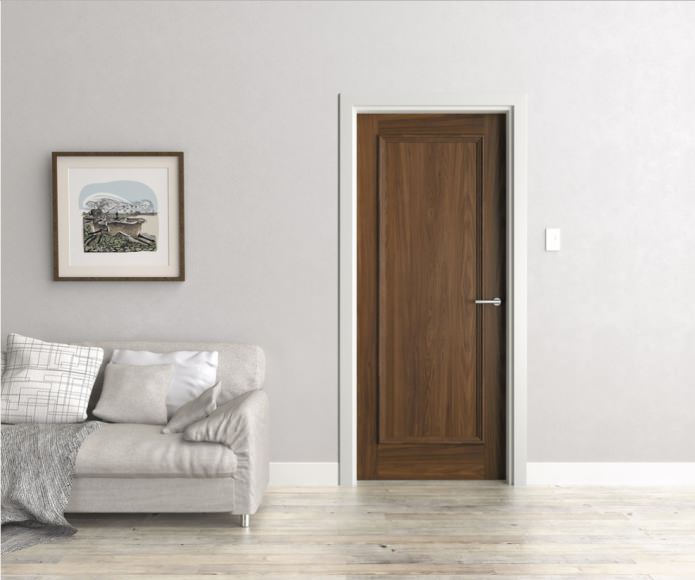wenge doors with white trims and baseboards