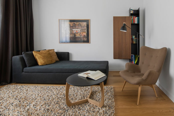 ottoman in the living room interior