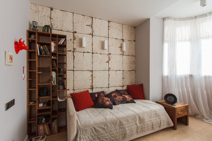 ottoman in a loft style interior