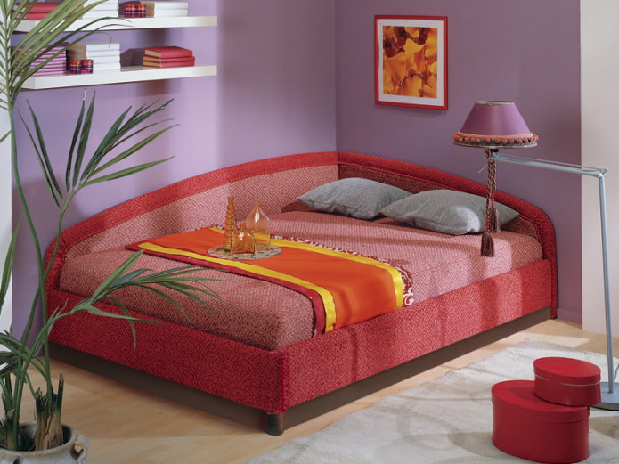 ottoman in the bedroom interior