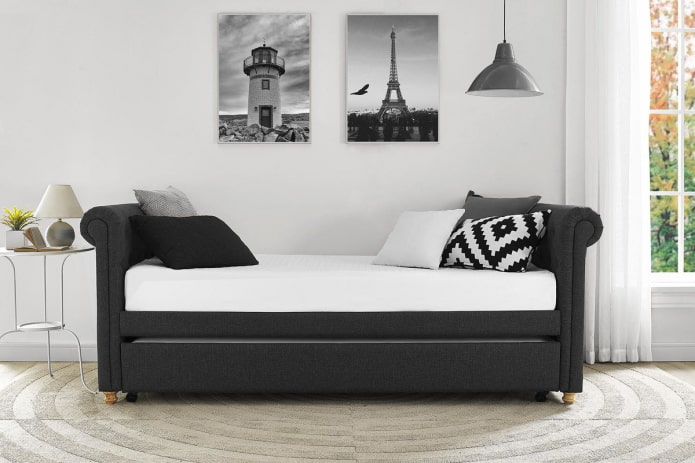 ottoman without a back in the interior