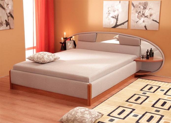 ottoman in the bedroom interior