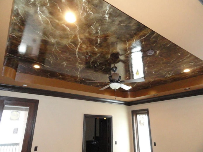 marble stretch ceiling