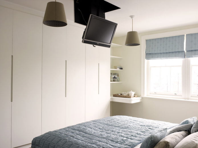 TV on the ceiling in the interior bedrooms
