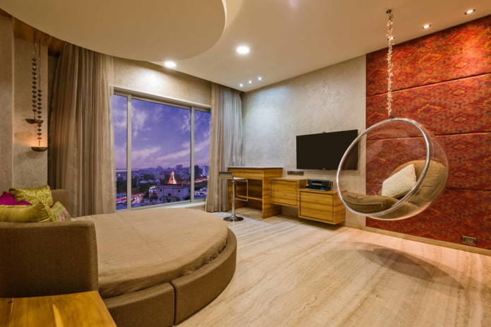 TV in the bedroom interior